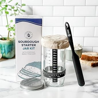 Cultures For Health Sourdough Starter Jar Kit + San Francisco Sourdough Starter Culture Bundle | Essential Baking Supplies For Homemade Bread | DIY Breadmaking Kit