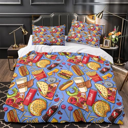 Housse de couette 3D hypoallergénique avec fermeture éclair microfibre