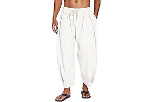 COOFANDY Men's Cotton Linen Harem Pants: The Ultimate Comfort and Style for Boho Adventurers