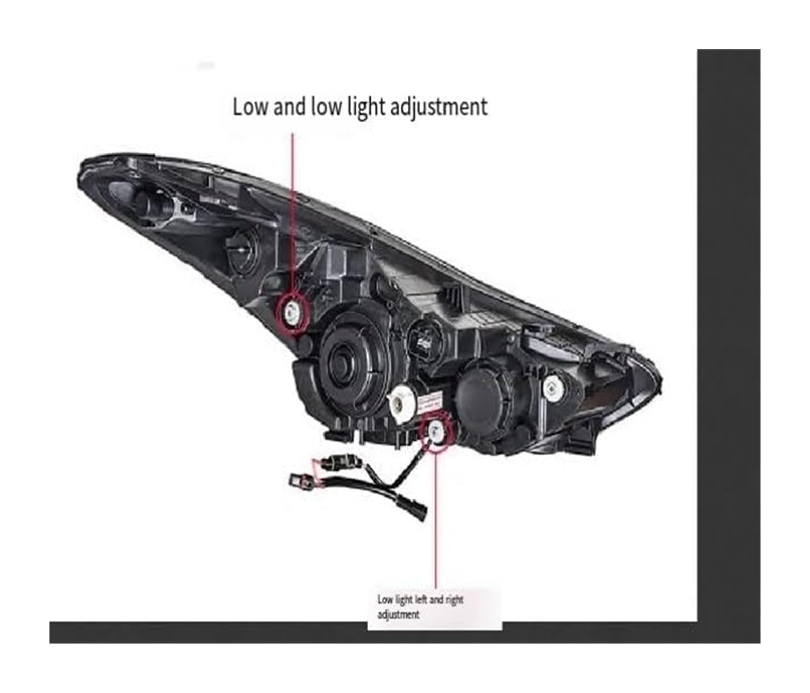 Lente de luz Intermitente para Hyundai Elantra 2012-2016 luz Diurna LED Lente bixenón luz de Cruce y Carretera luz de estacionamiento Faro antiniebla Conjunto de Faros (6000K 35W)