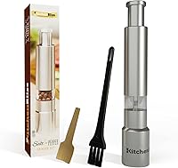 Vista 10 de Molinillo moderno de sal y pimienta con molinillo de pimienta recargable, perfecto para sales del Himalaya, pimienta negra, sal marina, granos