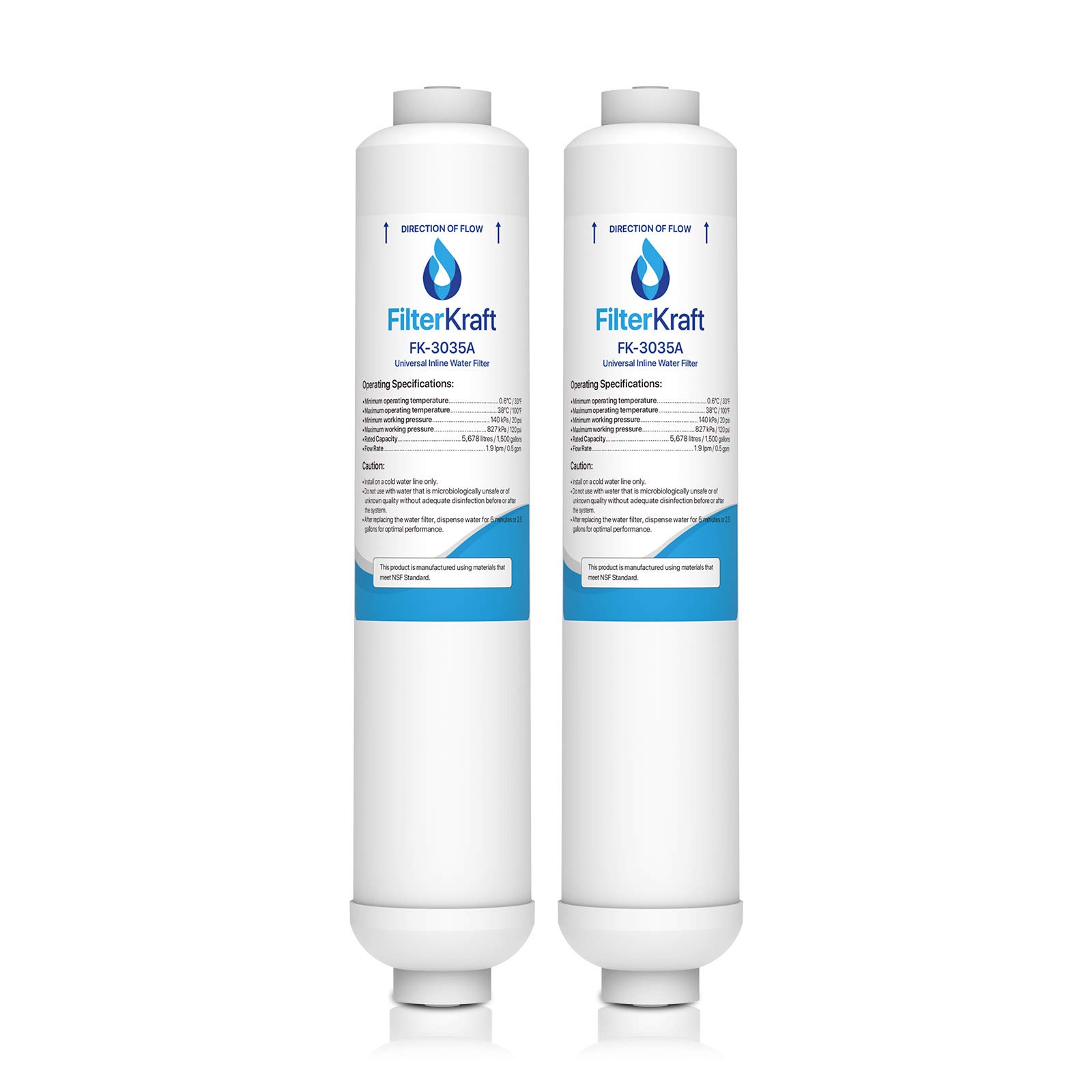 FilterKraft FK-3035A Compatible Fridge Freezer Water Filter Cartridge for Samsung Aqua Pure Plus DA29-10105J, HAFEX, DA2010CB, K32010CB, DA99-02131B (External only), EF9603; LG BL-9808; WSF-100 (2)
