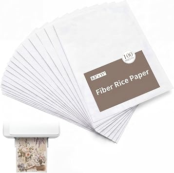 Maitys 100 Sheets 8.5" x 11" Rice Paper Printable for Decoupage Painting