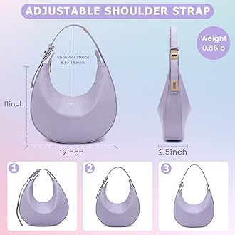 Keyli Shoulder Bag for Women Stylish Casual Clutch Purses for Women 3 Ways Adjust Strap Hobo Handbags with Zip Closure