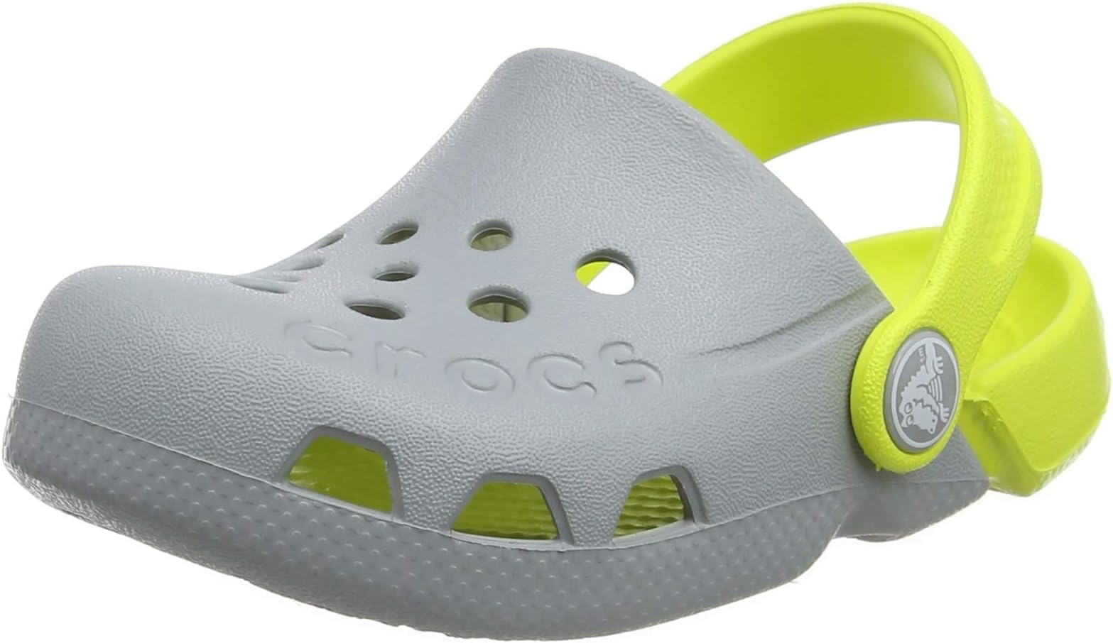 Unisex-Child Electro Clogs, Light Grey/Citrus, 8 Toddler