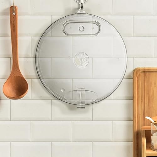 Miniatura 9 de WENWELL Cubierta para salpicaduras de microondas con vaporizador de agua, protege las salpicaduras de alimentos, tapa para servir platos con asa,