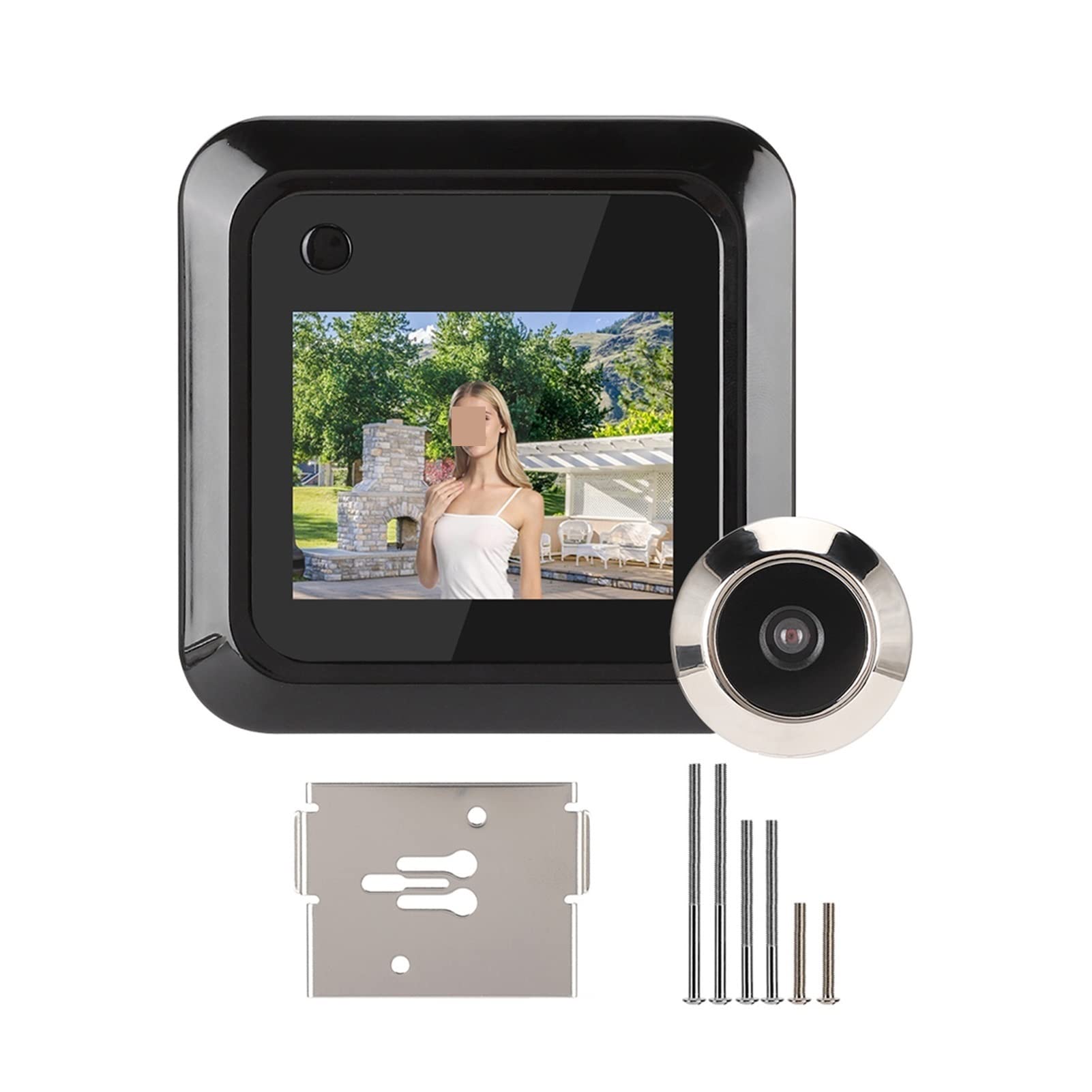 Video Doorbell, Smart Video Campanello Video Spioncino Digital Door Camera Campanello Schermo LCD Display Telecamera grandangolare(B)