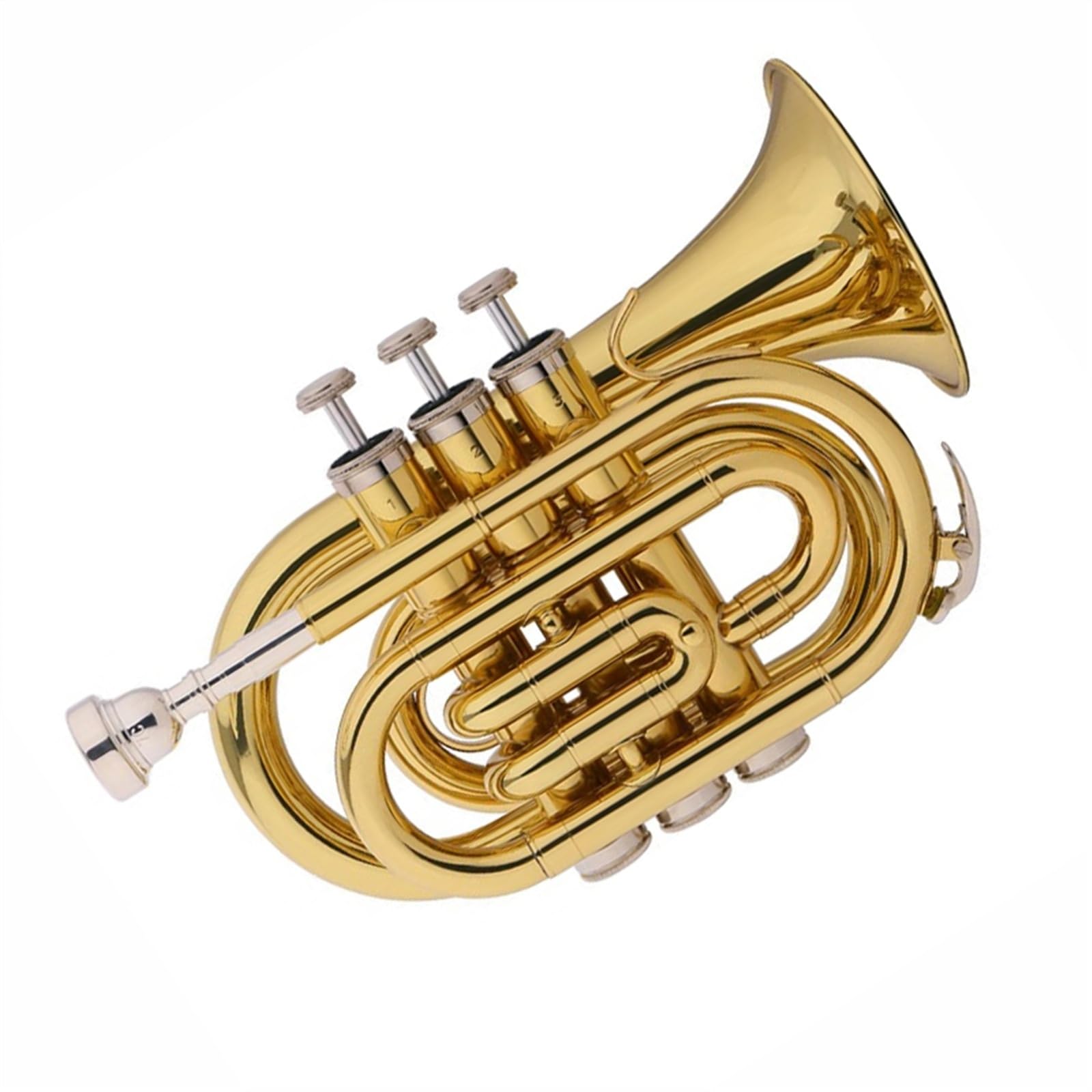 Trąbki Trąbka Kieszonkowa B-dur Instrument Muzyczny Profesjonalny Standardowy Trąbka Mosiądz Wykwintny Początkujący