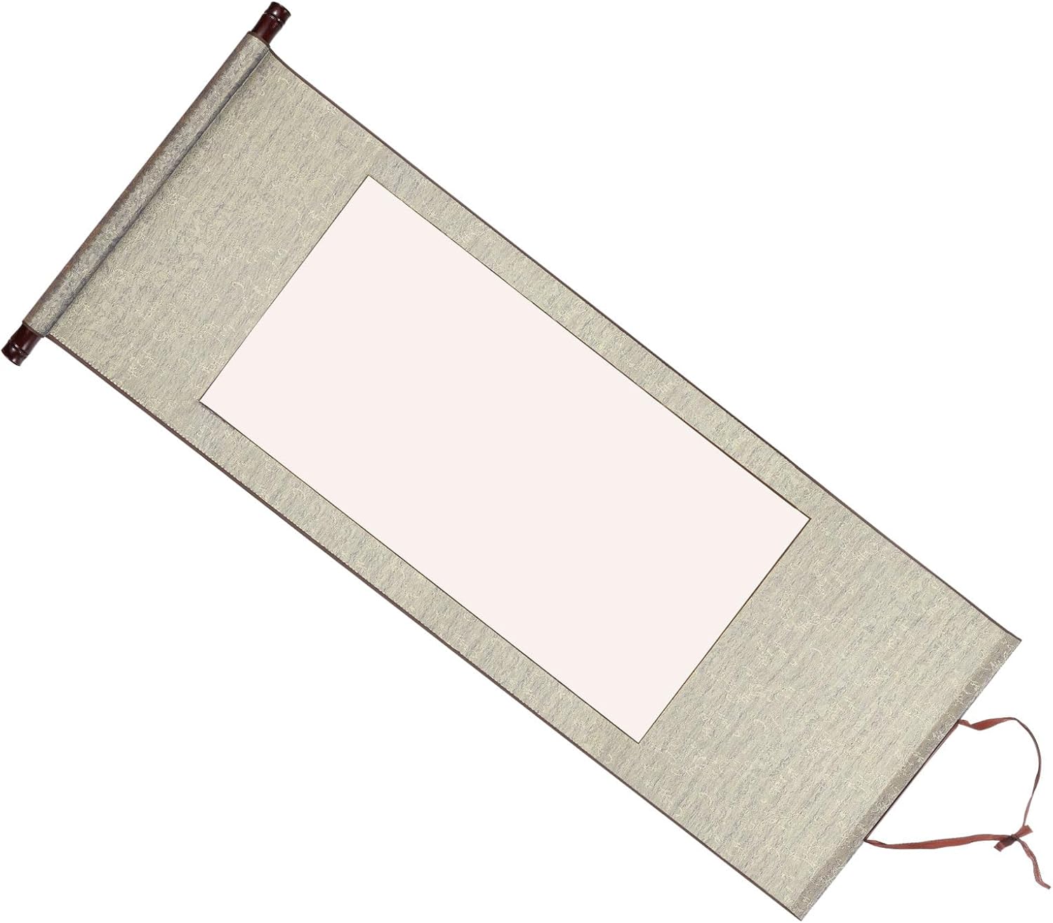 PATIKIL 47x16 Inch Xuan Paper Scroll, Silk Half Raw Ripe Blank Hanging Xuan Paper Chinese Calligraphy Practice Roll for Art Painting Home Decor, Dark Grey