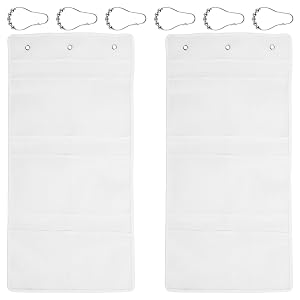 US 2 or 3 Pcs 7 Pockets Mesh Shower Caddy with Hooks Hanging Mesh Shower Organizer Fast Dry