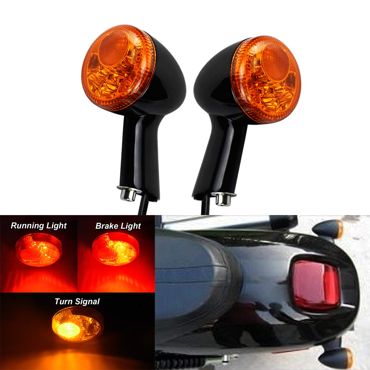 Rear Turn Signals LED Harley Davidson Sportster 883 1200 1992-22 21 New In Box - Foto 3