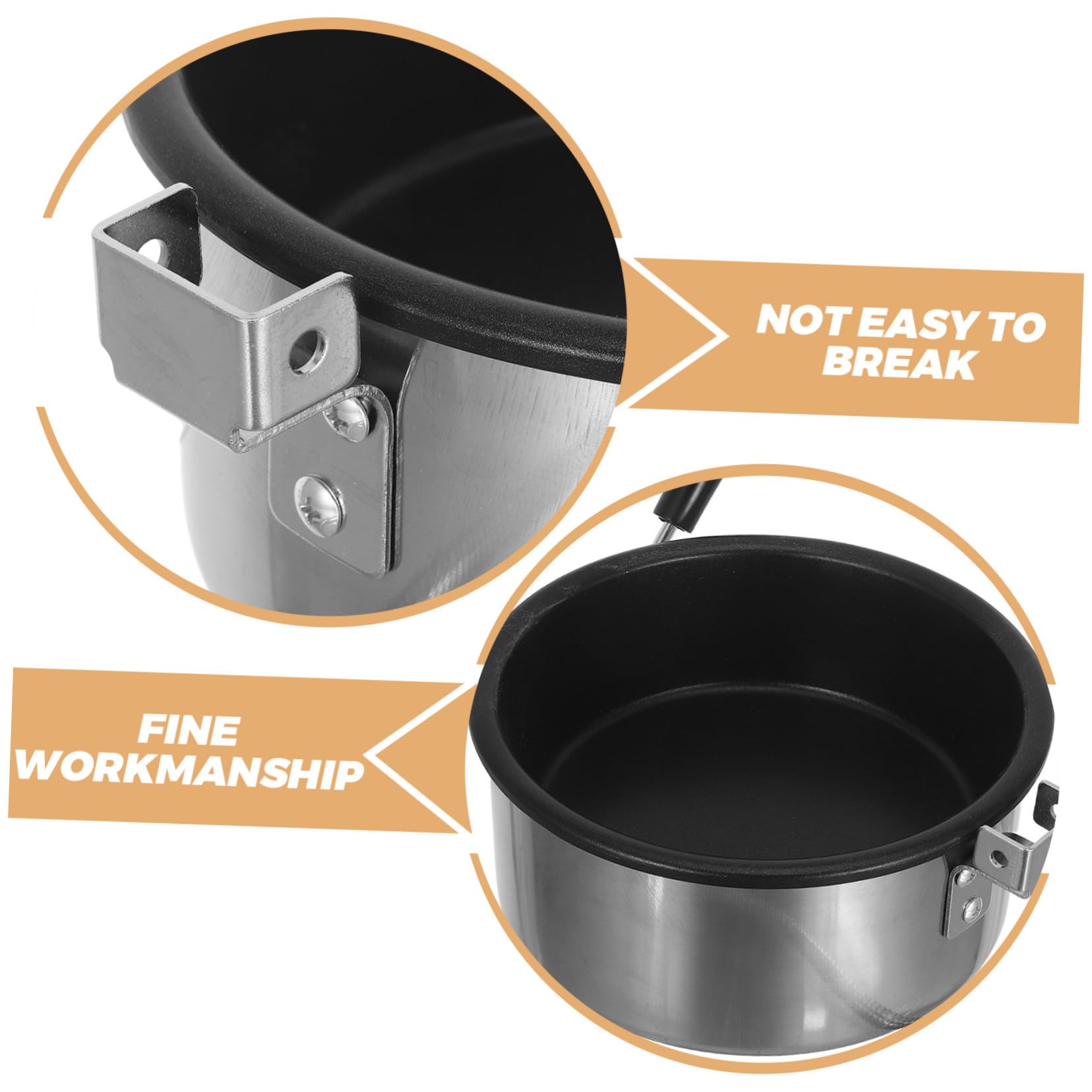 Mikinona Olla Antiadherente de 8 Oz para Máquina de Palomitas de Maíz, Repuesto de Acero Inoxidable Fácil de Limpiar para Fiestas y Festivales
