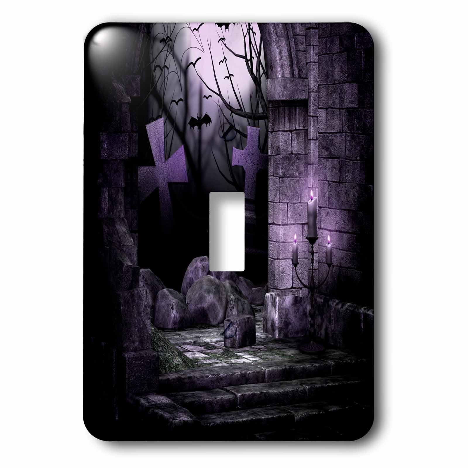 Interrupteur à bascule Halloween 3drose LSP 216789 décor manoir hanté effrayant pour prise simple