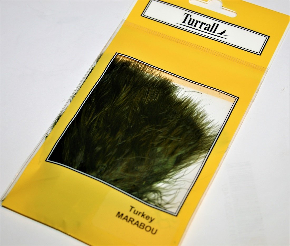 indyk Marabou Hackles: Olive Medium