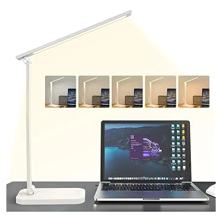 Luminária de Mesa LED Tomada e USB, 320 lm, 3000K-6000K, Timer de 45 min
