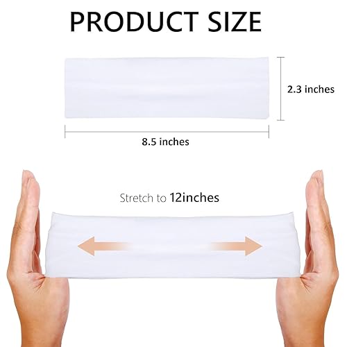 Miniatura 10 de Diademas para mujer, paquete de 16 bandas elásticas para el cabello de mujer, antideslizantes, de tela suave, diademas para el sudor, yoga, correr,