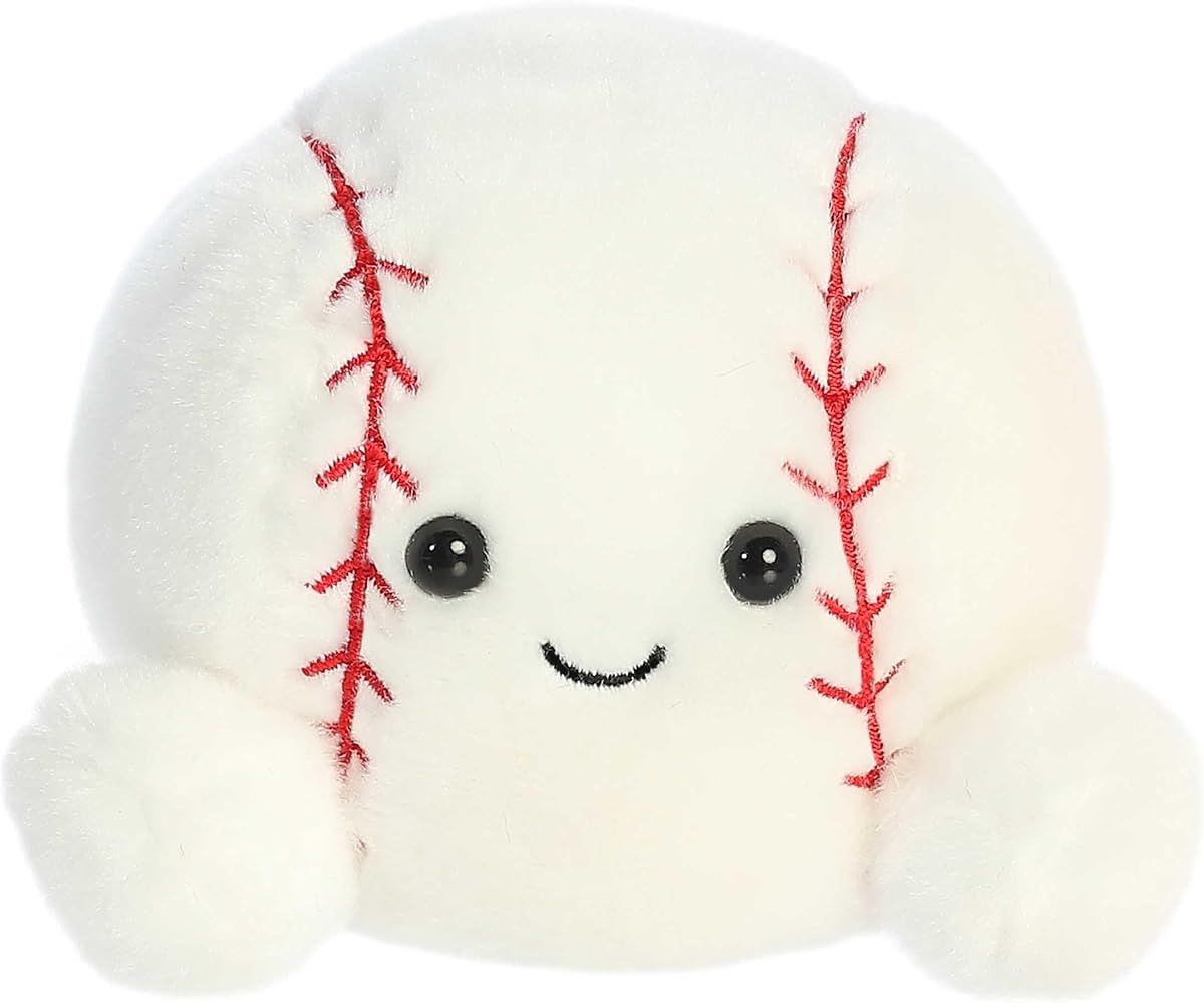 Aurora® Adorable Palm Pals™ Slugger Baseball™ Stuffed Animal - Pocket-Sized Play - Collectable Fun - White 5 Inches