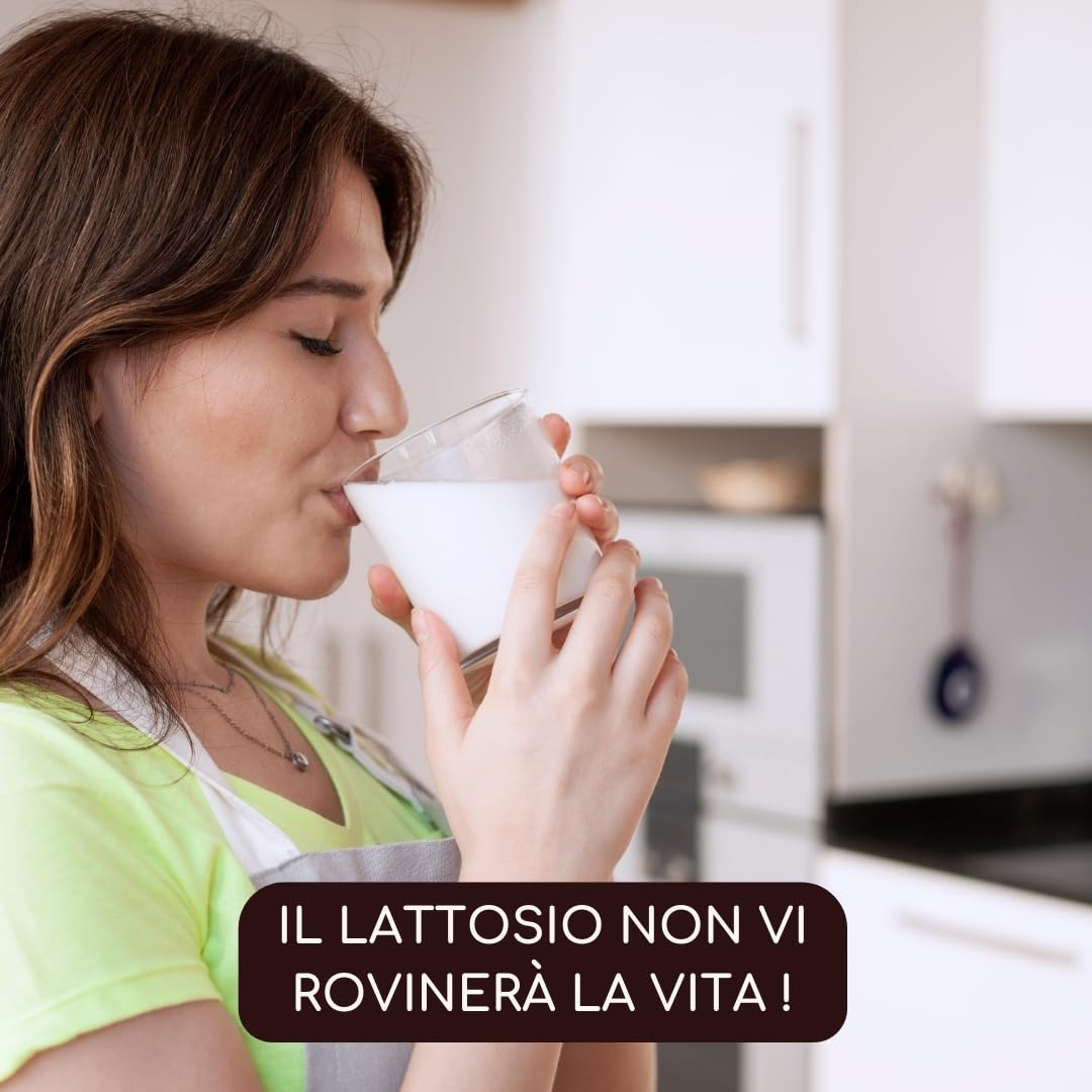 LACTOLERANCE 9000 Lattasi 9000 FCC, Enzimi Digestivi, 144 Capsule | Adatto in caso di intolleranza al lattosio severa. Contro gonfiore e pancia gonfia. Protezione 1h. Senza additivi.