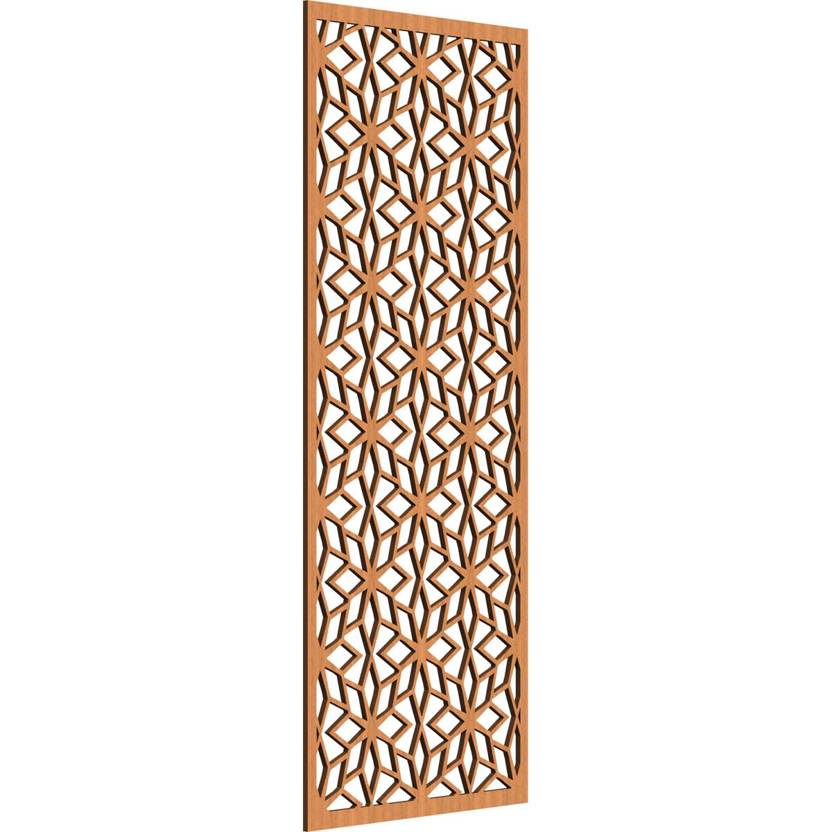23 3/8"W x 59 3/8"H x 3/8"T Lake Decorative Fretwork Wood Wall Panels, Cherry