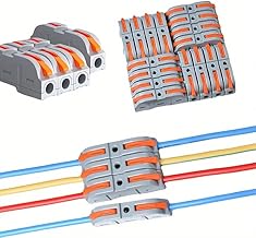 XELYTON Wire Clip Connector, Universal Connection Terminals, Circuit Inline Splices Electric Connectors, Quick Connect & Freely Assemble Electrical Splicing Kit for Compact (1 In 1 Out, 20)