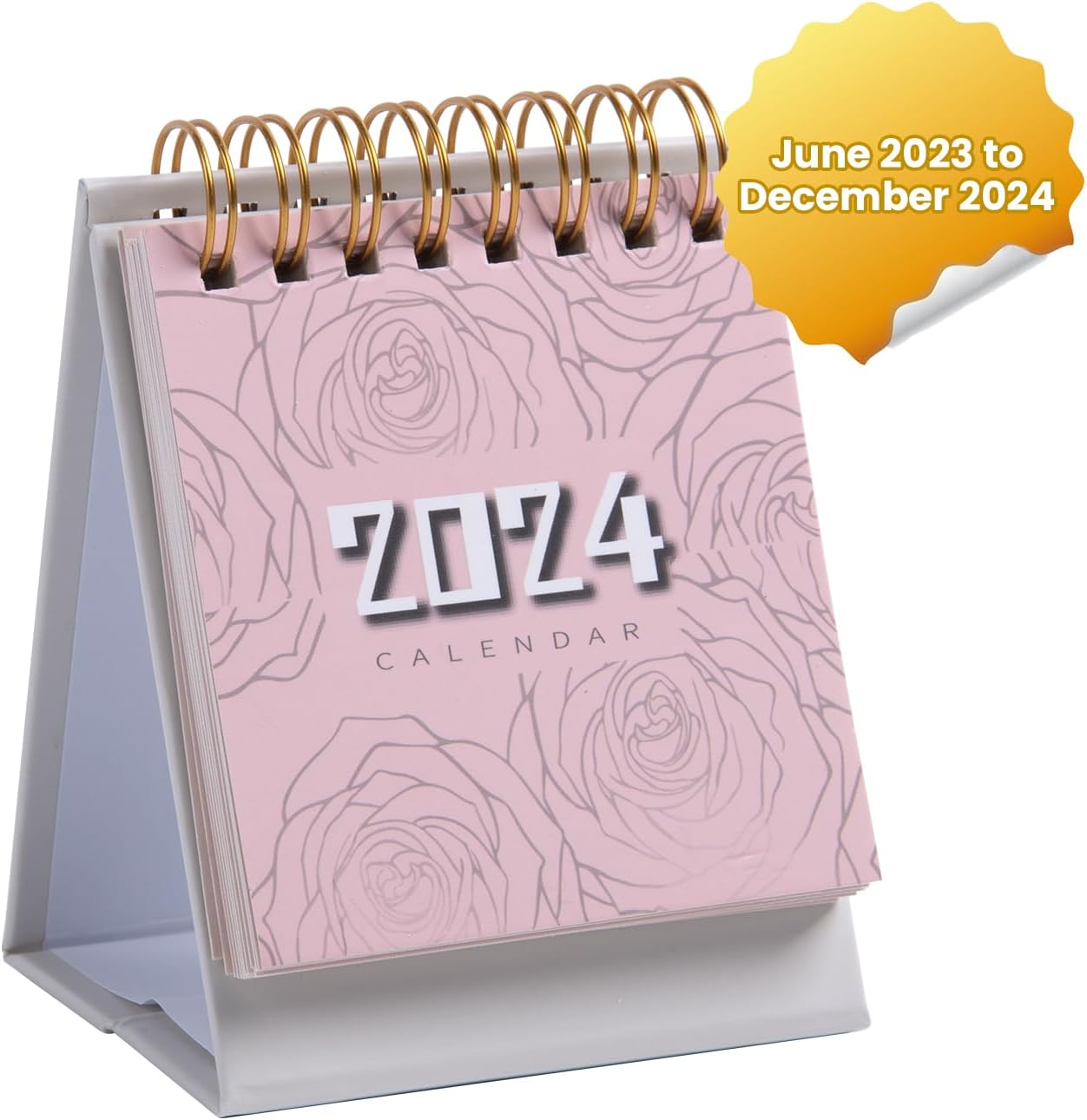 Small Desk Calendar 2023-2024 Mini Desk Calendar Jul. 2023 - Dec. 2024, Motivational Desk Decor Flip Calendar for Desk Stand Up Calendar Home School Office Table Desk Decoration