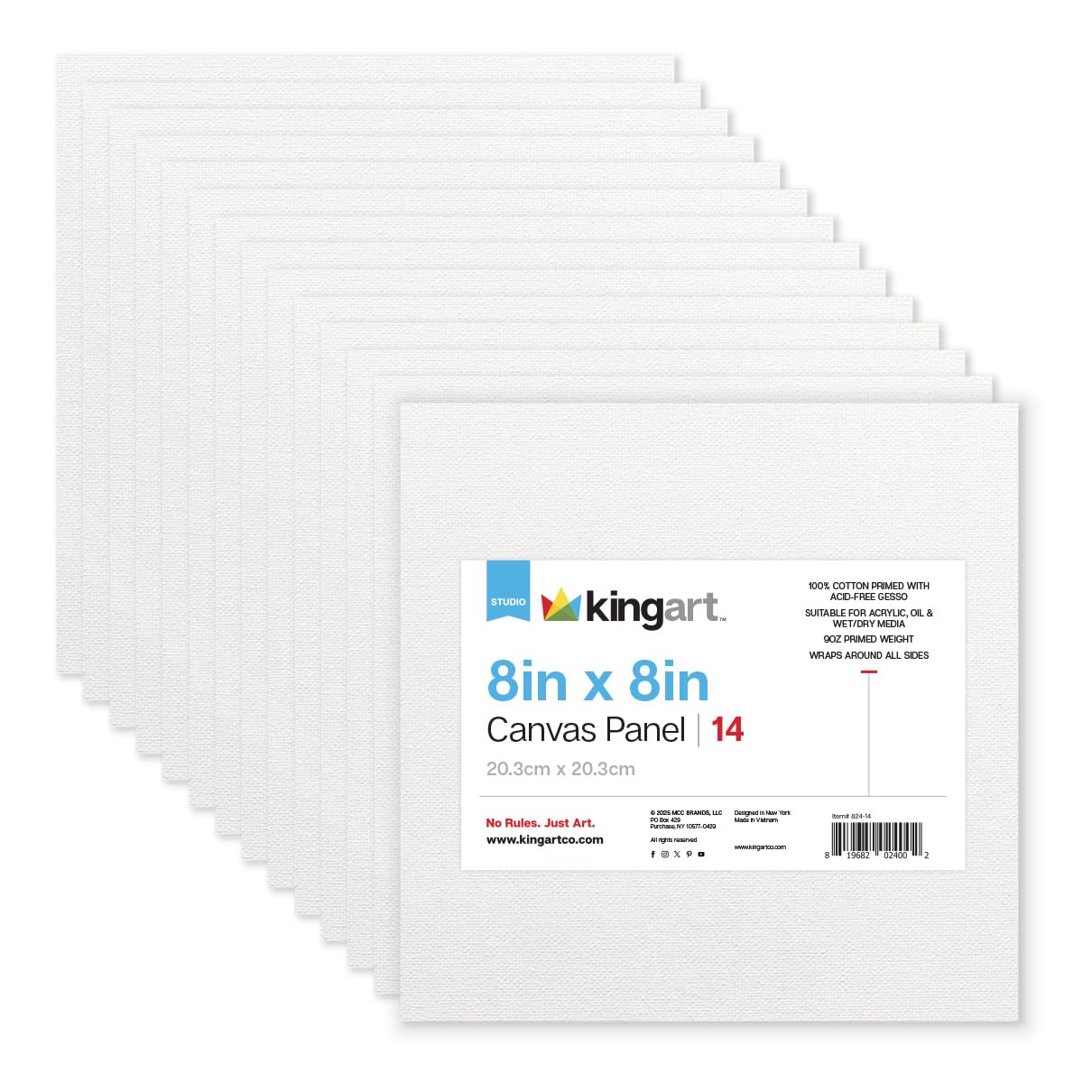 Toile de coton gesso blanc pour peinture acrylique et huile KINGART