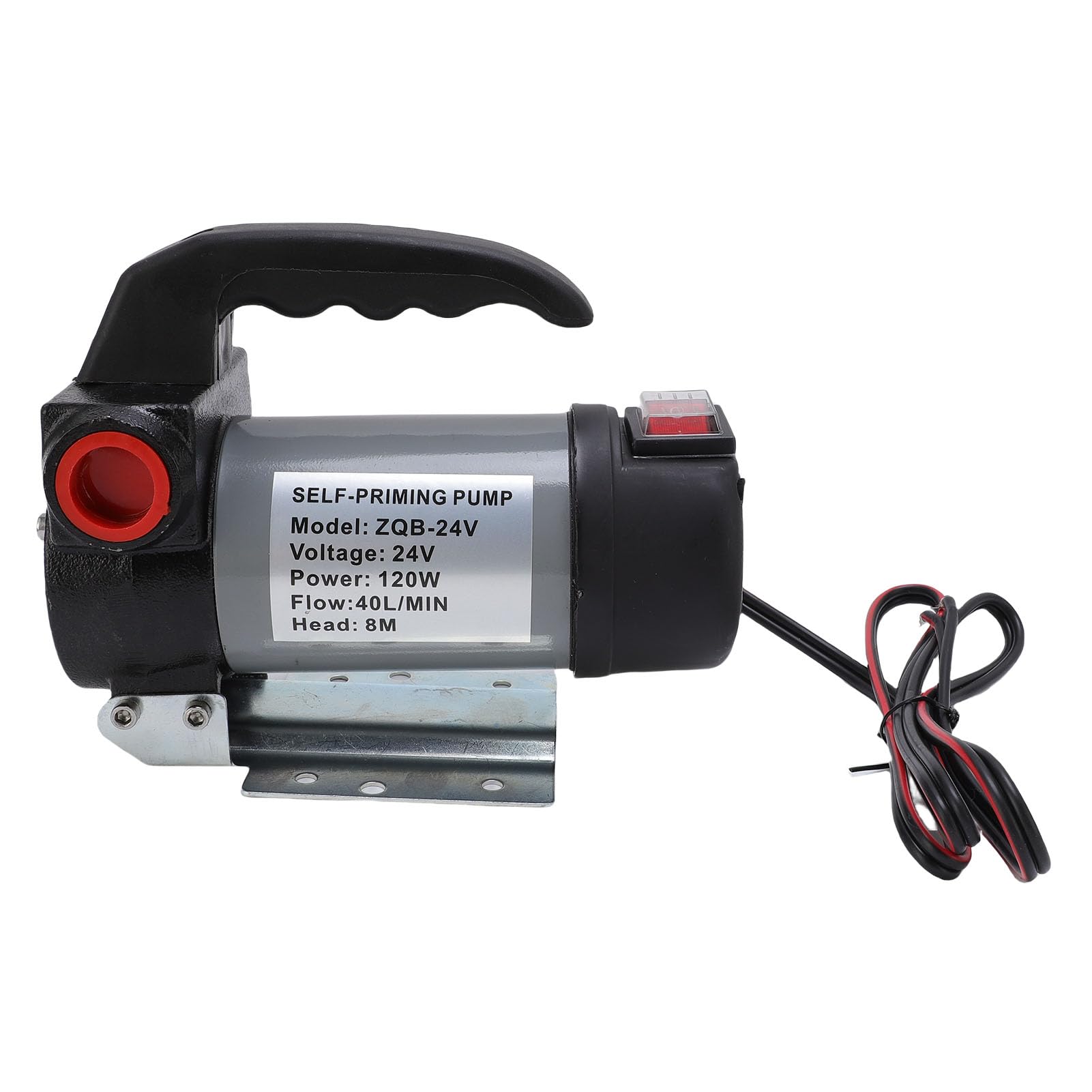 Sxhlseller Zestaw Pompy Paliwa, Elektryczna Pompa do Przetaczania Paliwa Samozasysająca Pompa 120 W 40 L Min. Maks. wysokość Podnoszenia 8 M z Wbudowanym Zaworem Obejściowym i siatką Filtra do