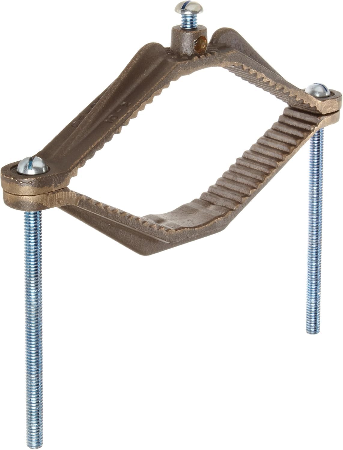 Morris Products 91666 Ground Pipe Clamp, With Adaptor Serrations, 2-10 Wire Range, 4-1/2" - 6" Water Pipe Range