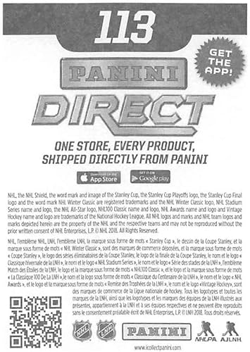 Miniatura 2 de 2018-19 Panini NHL Stickers Hockey #113 Victor Mete Montreal Canadiens Official 2 1/2 Tall x 2 Inch Wide NHL Album Sticker