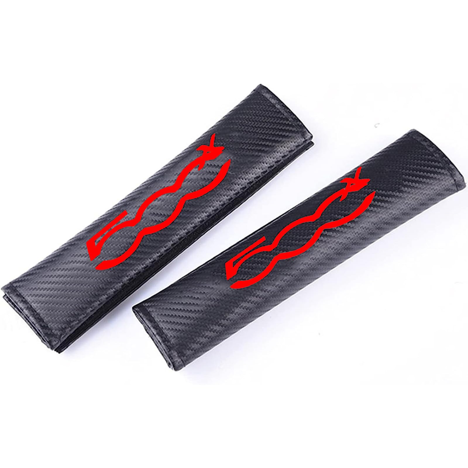 Klhywen Red 2 Pcs Car Seat Belt Pads For Fi-At 500X, Comfortable Soft Seatbelt Covers Car Seat Belt Cover For Shoulder Protection Interior Accessories,