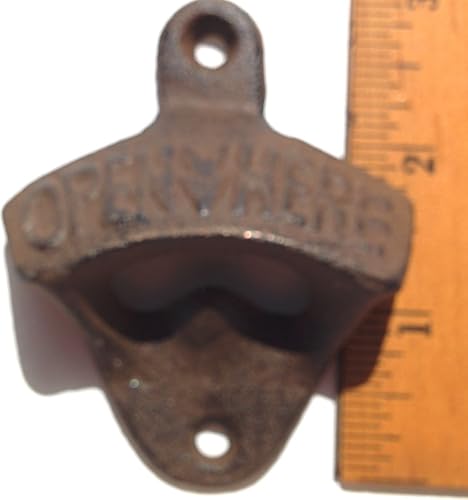 Miniatura 4 de Lote de 200 abridores de botellas Abrebotellas de hierro fundido rústico Montaje en pared estilo vintage abrebotellas de cerveza para la cueva del