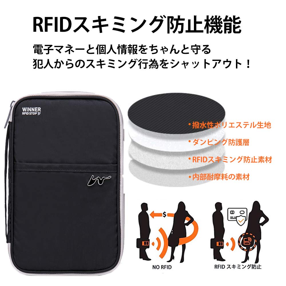 Amazon.co.jp: パスポートケース スキミング防止 パスポート