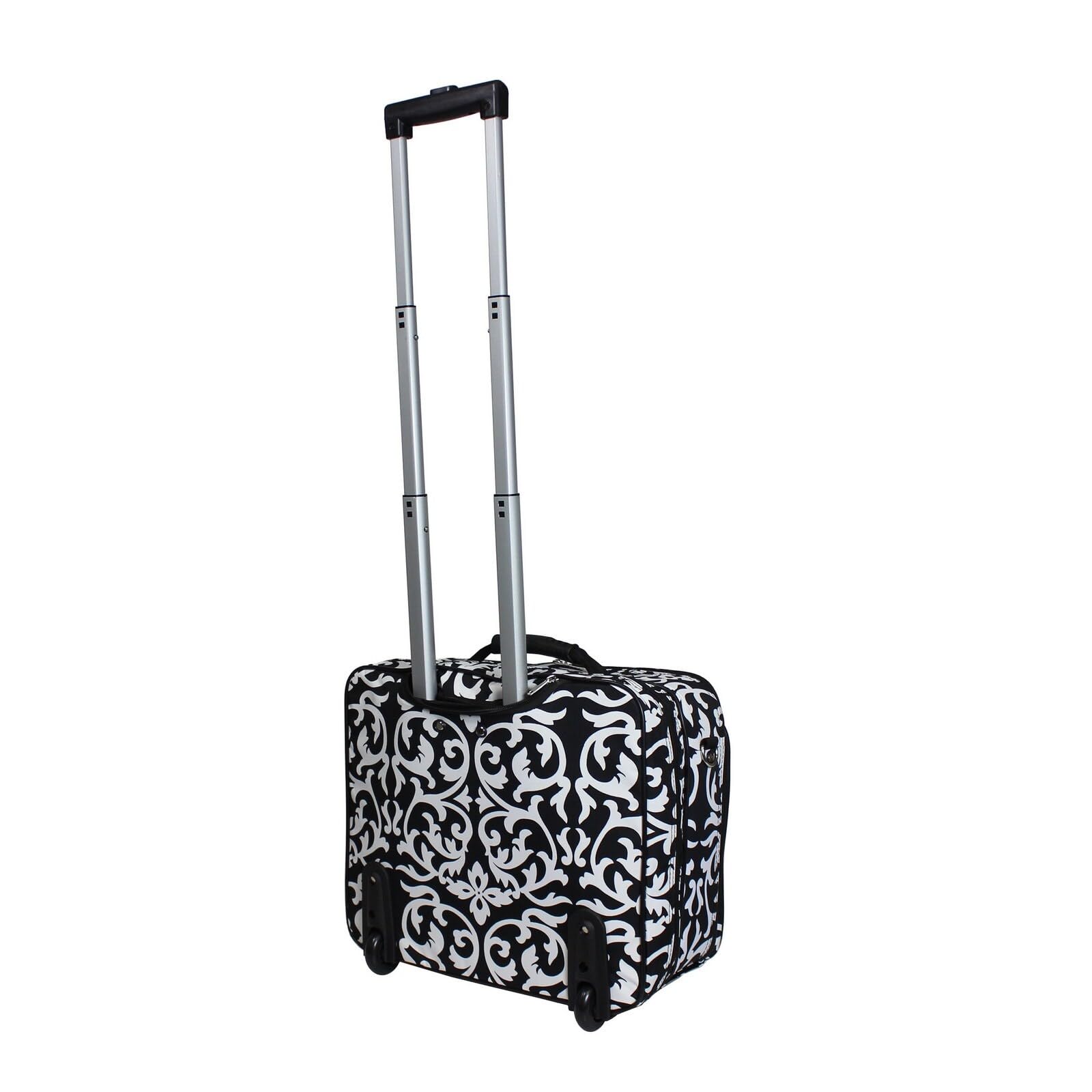 Damska torba na laptopa z adamaszkiem na kółkach – pasuje do laptopa 13", 14", 15", 16" lub 17" (prosto od narożnika po przekątnej)