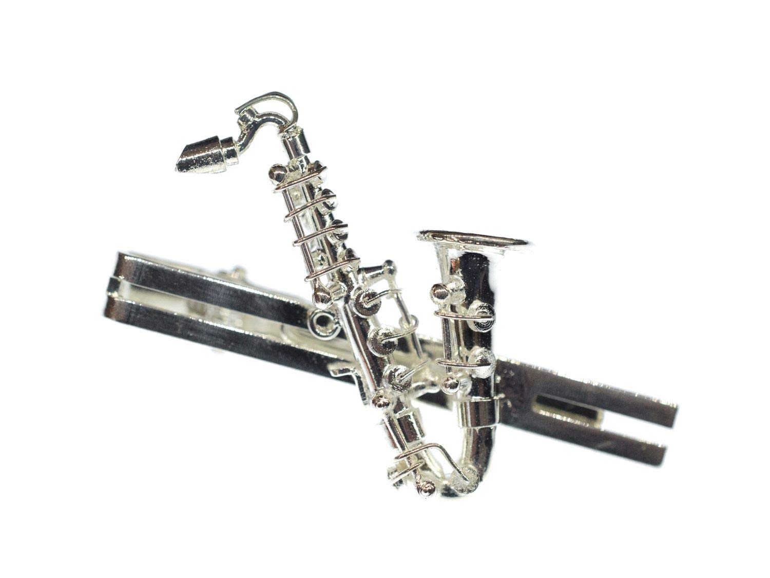 saxophone tie clip