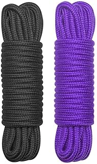 Sponsored Ad - 32 feet 8mm(1/3inch) Diameter Soft Cotton Rope Solid Braided Twisted Ropes,10m Durable and Strong All Purpo...