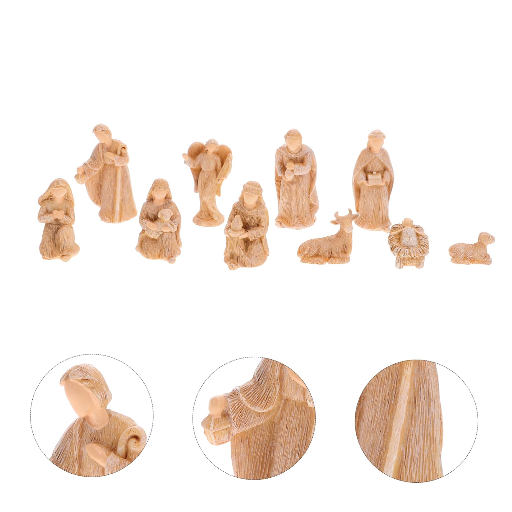 POPETPOP Decoración del Pesebre De Resina Nacimientos Esculturas del Nacimiento De Jesús Pequeñas Figuras De Jesús para Escritorio Figuras Decorativas Natividad Decoraciones Navideñas Hogar