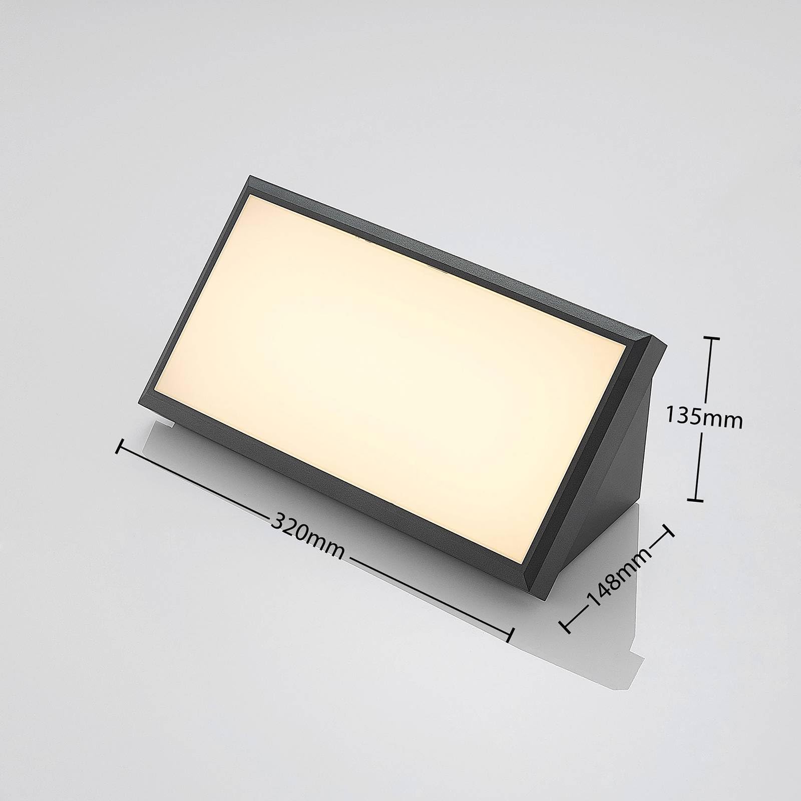 Lindby Applique LED da esterni (Moderno) colore Nero, lampadina inclusa applique lampada outdoor per facciata/parete terrazzo e