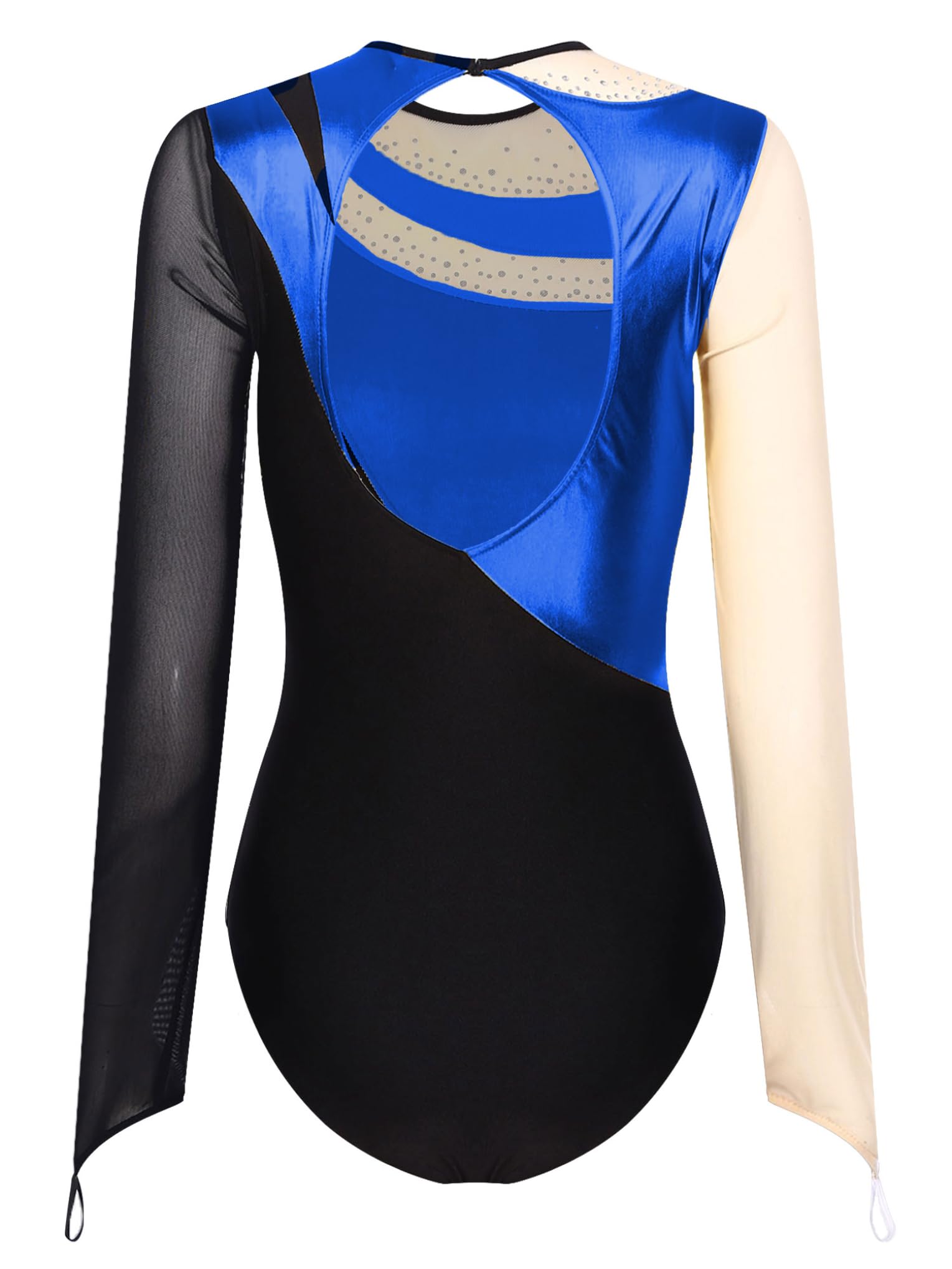 Leotardo Ballet Manga Larga Mujer Maillot Danza Gimnasia Patinaje Artistico Competición Jumpsuit Deportivo