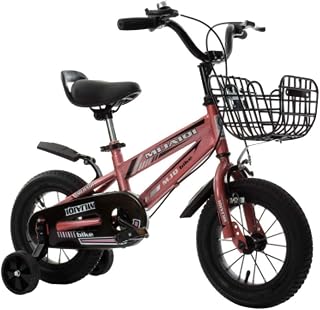 FUFU 12-18 Inch Children's Bicycle, Boy and Girl Bicycle with Training Wheels, Back Seat and Stand, 2 Colors