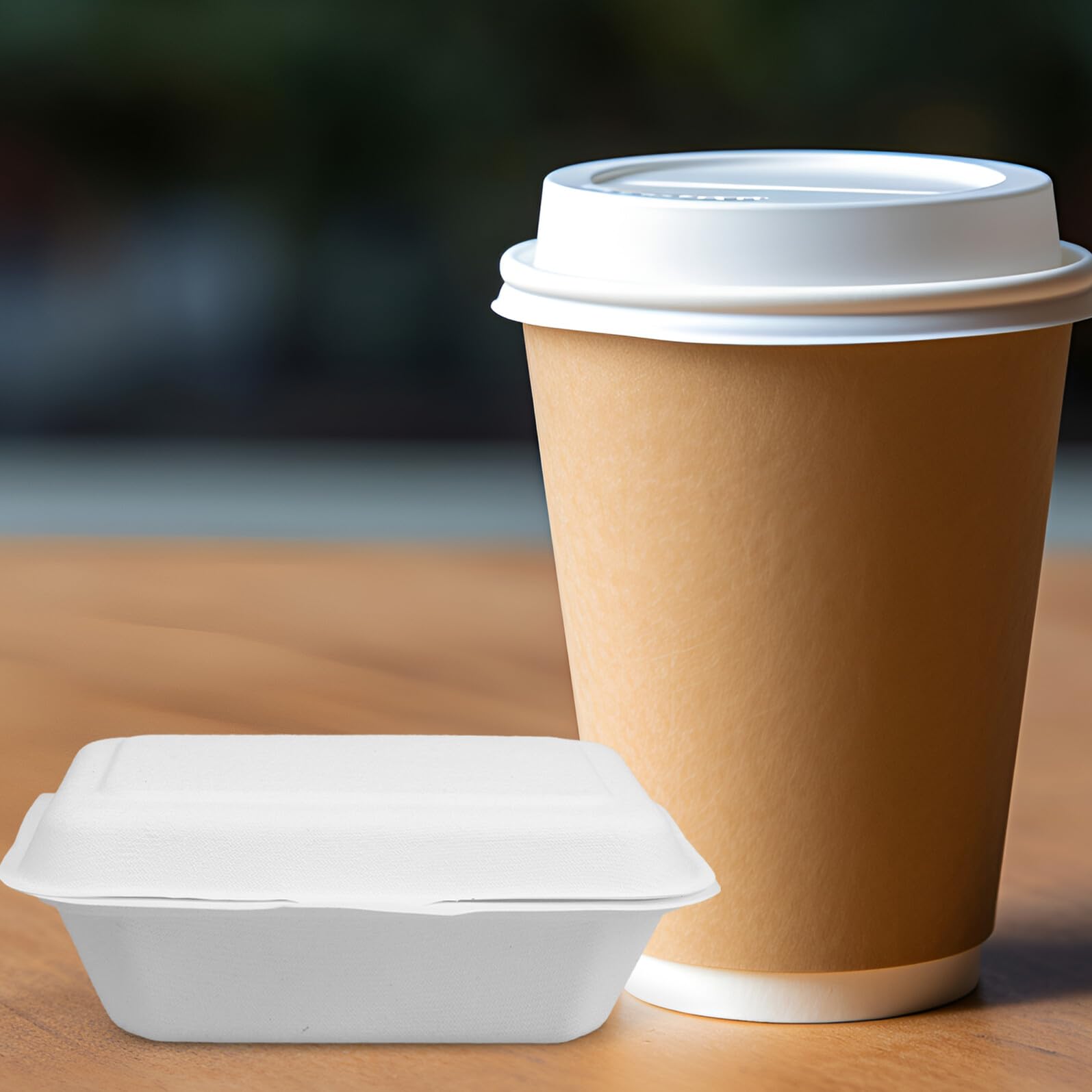 Uonlytech Scatole Usa e Getta da 600ml, Confezione da 50 Pezzi in Carta Bianca per Alimenti per Packaging Dolci e Take Away