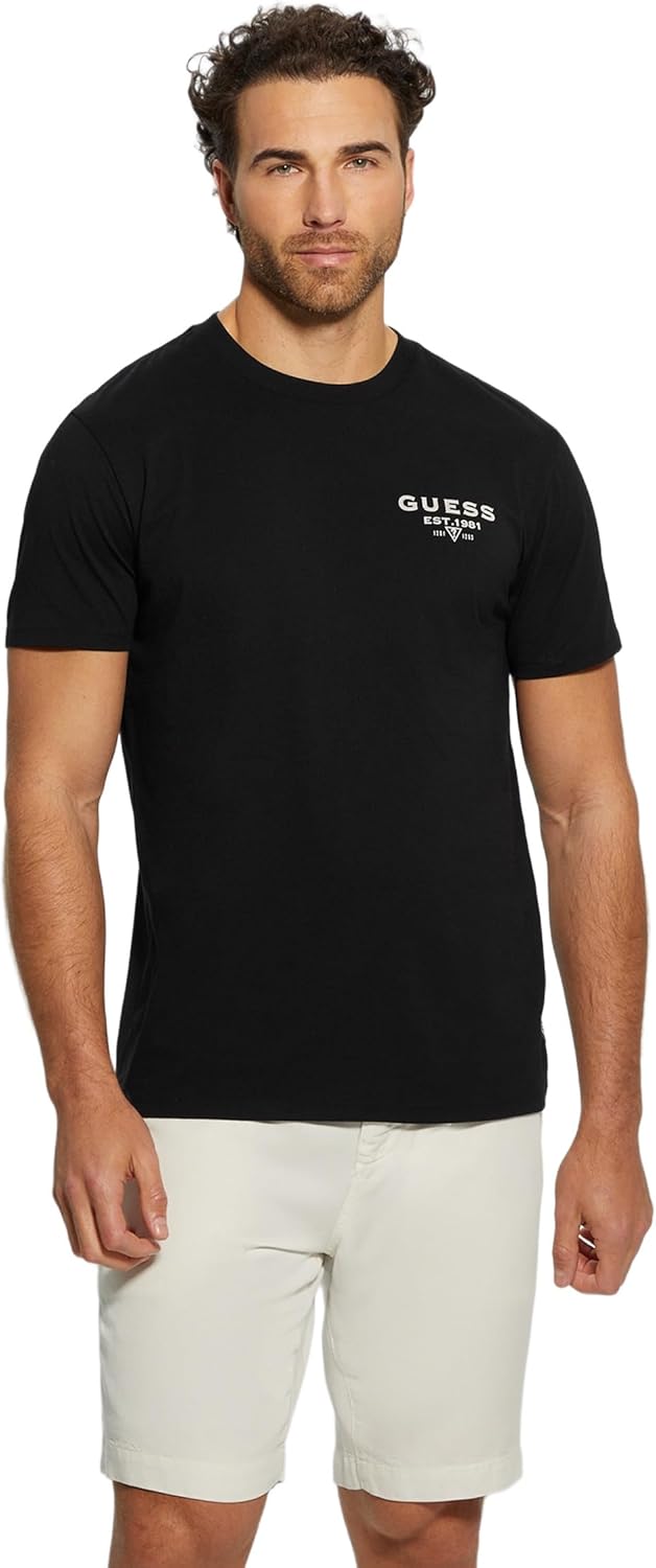 Guess Mens Eco Short Sleeve Classic Guess Logo Tee