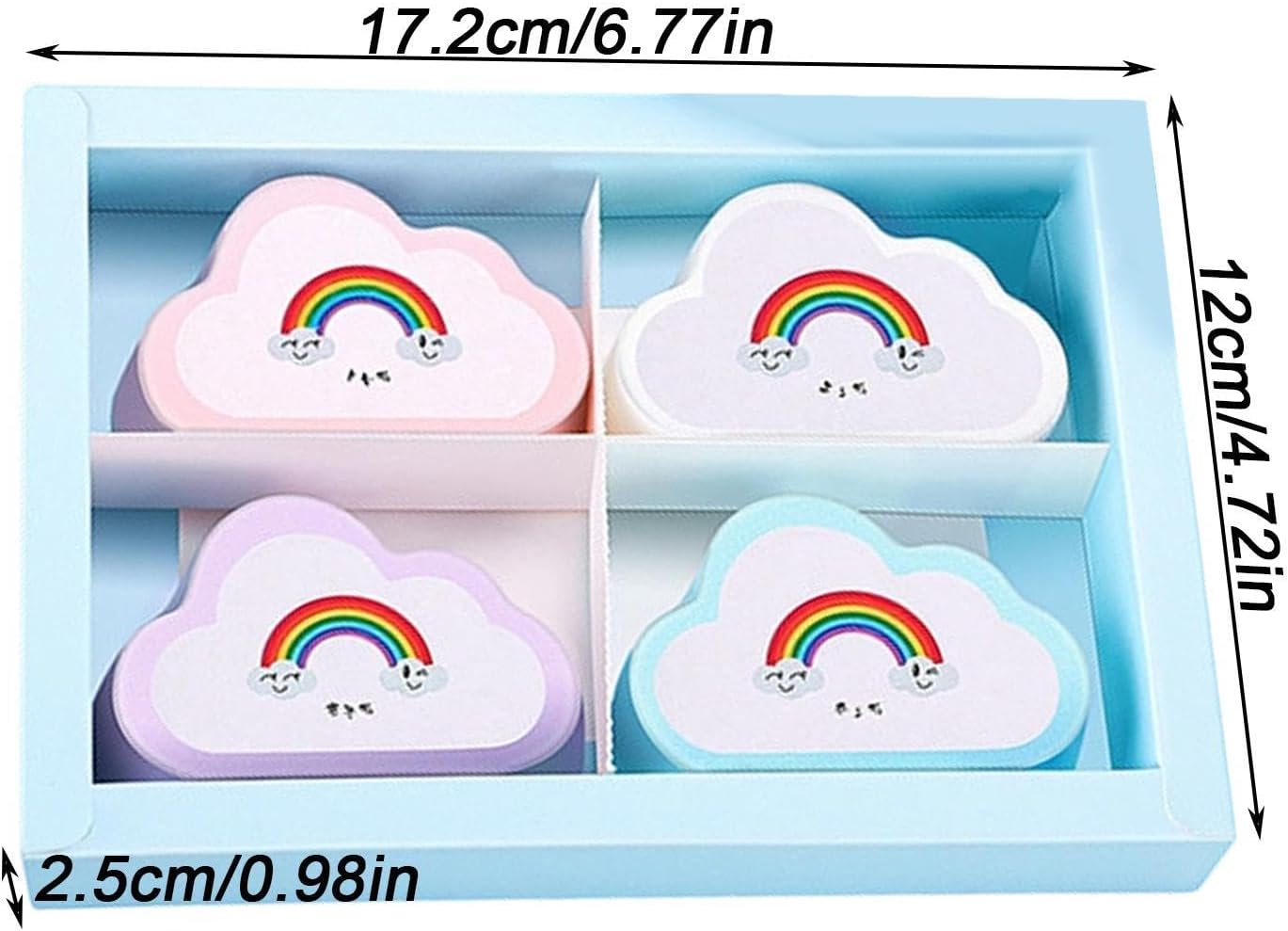 Adult Bubble Bath, Gentle Rainbow Colors Body Bathing Ball 4 Pieces