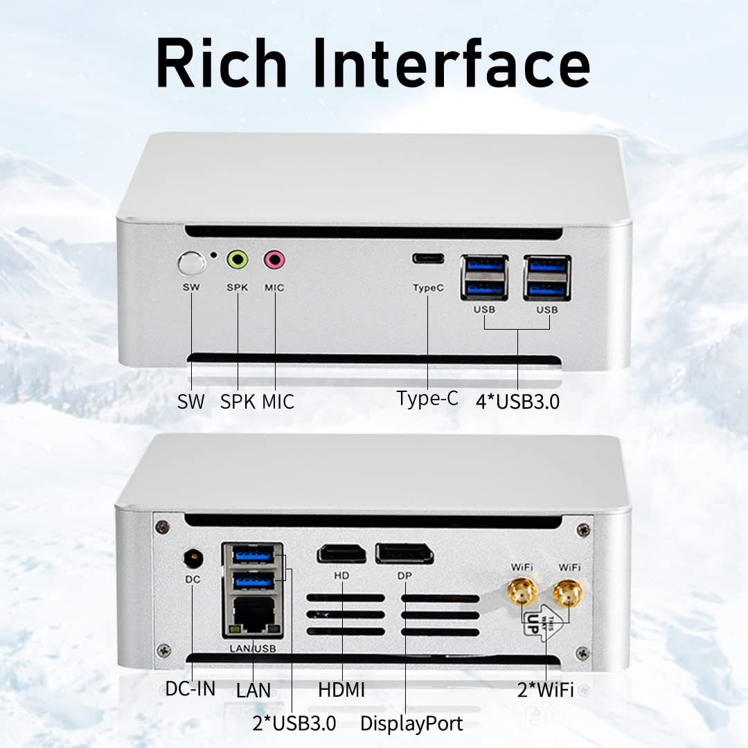 Mini PC i7, Desktop Computer with Core i7-7700HQ, 32GB DDR4