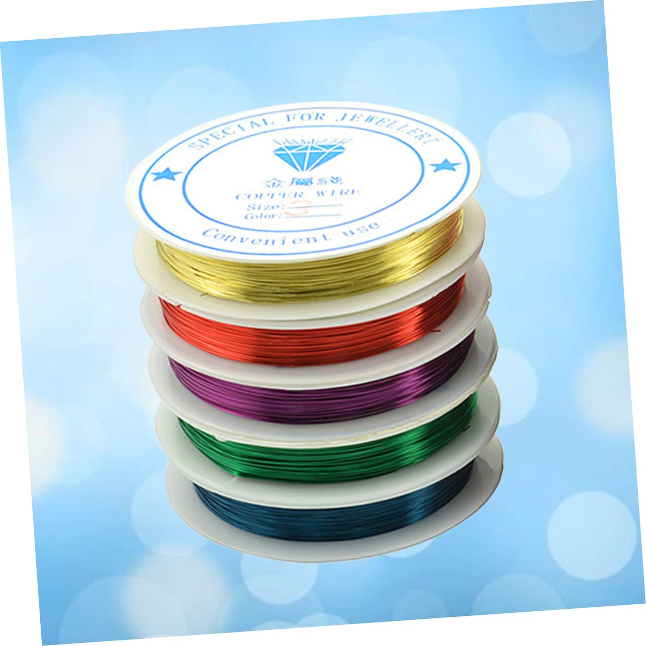 EXCEART 2 Set Di Filo Per Gioielli Artistici Da 0 5 Mm Di Filo Di Rame Flessibile Per Artigianato Per La Creazione Di Gioielli E Progetti Di Perline 5 * 2