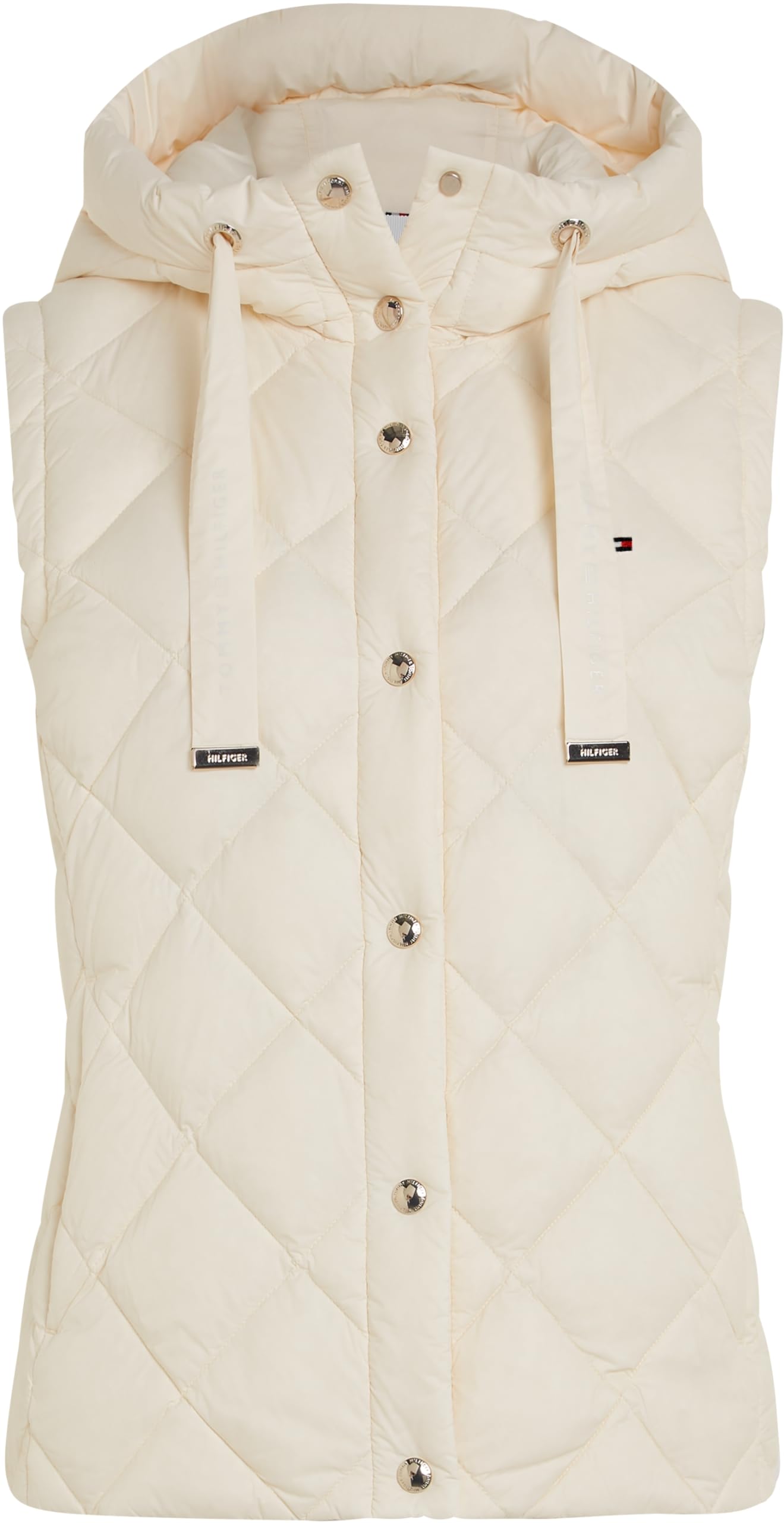 Tommy Hilfiger Donna Gilet Down Quilted Collarless Vest Sottile