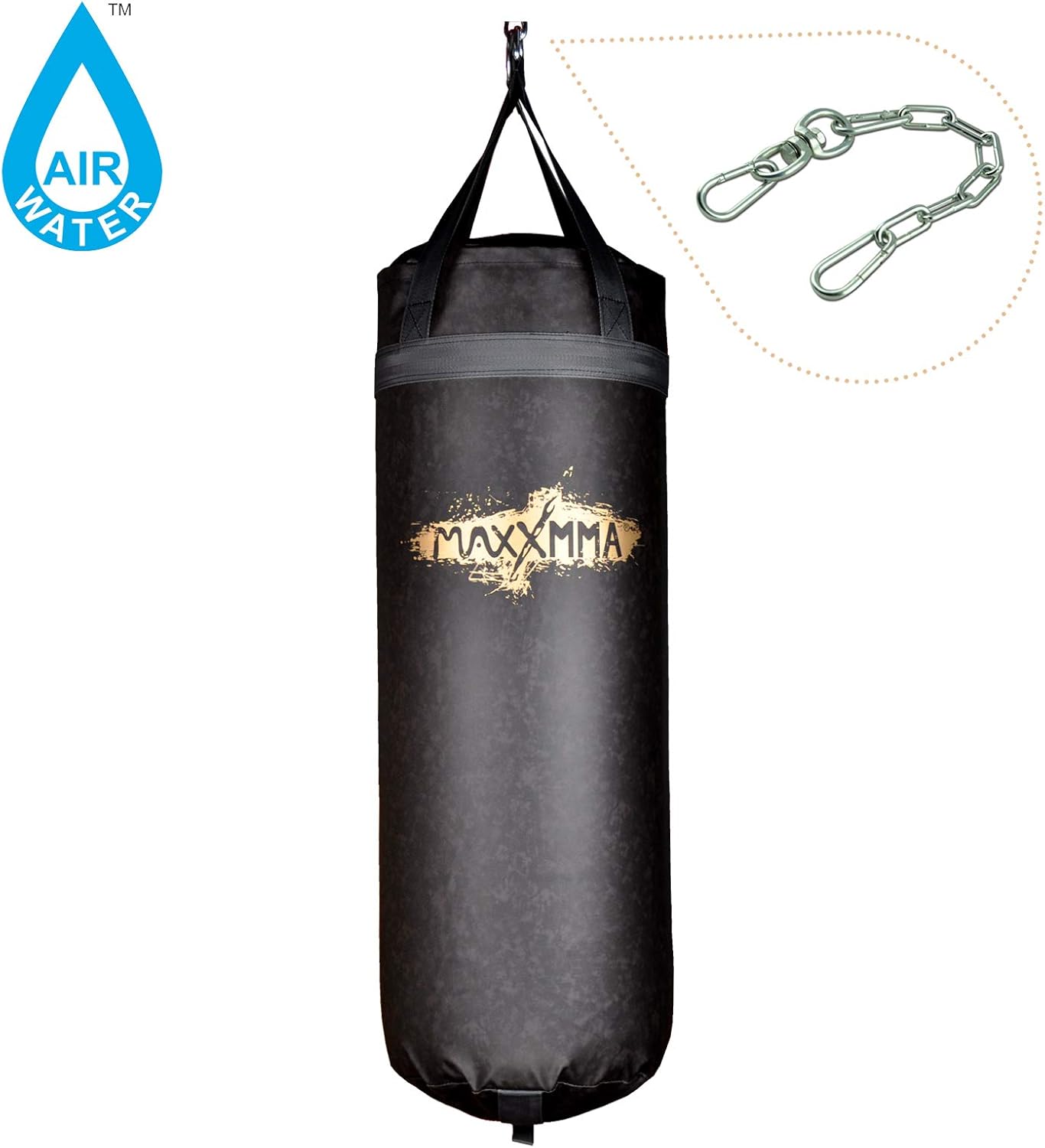 MaxxMMA 3 ft Water/Air Pro Heavy Bag (Antiqued Brown) - Adjustable 70~120 lbs. : Sports & Outdoors