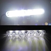 Vista 6 de Juego de 2 piezas de luces LED de alta potencia para conducción diurna, faros antiniebla LED para coche, ajuste universal