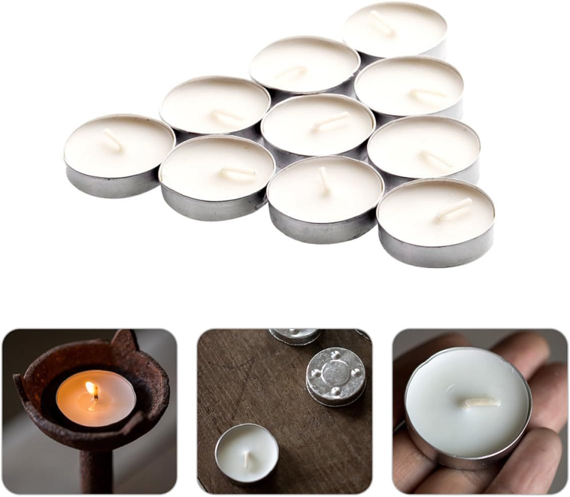 Tea Cooking Candles Smokeless Mini Tea Lights 20pcs Compact Small Candles Warm Preservation and