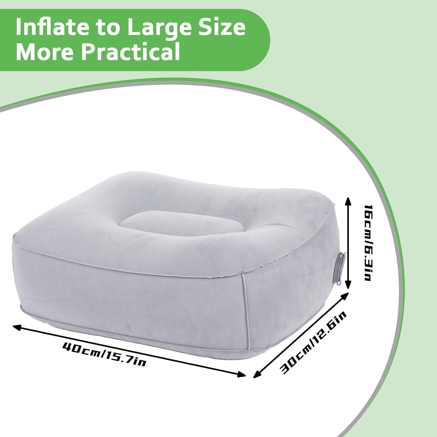 Inflatable Foot Rest for Airplane Travel & Office, Portable Inflatable Foot Rest for Airplane Travel & Office, Portable