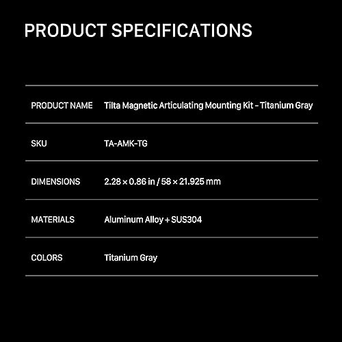 Miniatura 9 de Tilta Kit de montaje articulado magnético  Gris titanio  Smartphone y soporte de banco de energía con zapata fría, 14 "-20  Brazo de varios ejes